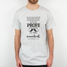 Camiseta Personalizada Hombre/Mujer (texto alumnos) Dicen que soy el profe más genial del mundo mundial Bigote