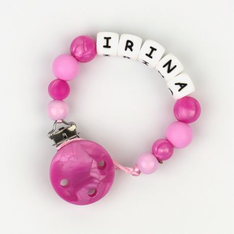 Silicone Chain Personalized Pink
