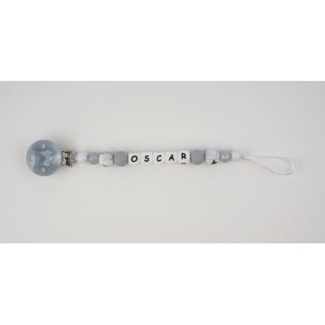 Silicone Chain Personalized Nácar Gray