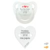 White Duo Baby Chic Pacifier and Clip chain Pack