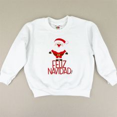 Camiseta o Sudadera Niño/a Feliz Navidad Papá Noel cuerpo entero