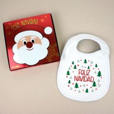 Baby Christmas Customizable Pacifier Name + reindeer White 