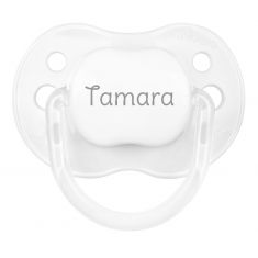 PTL White personalized New Classic pacifier