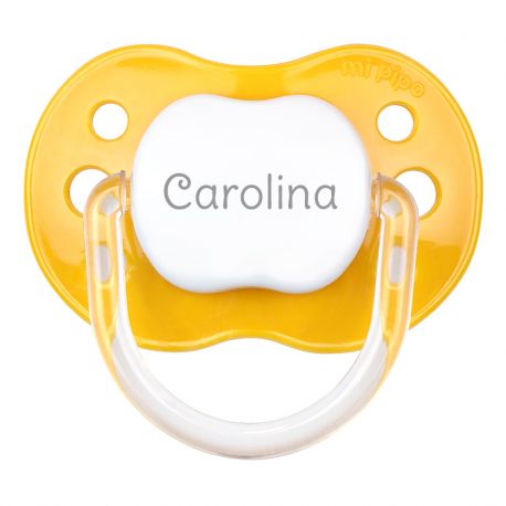 PTL Yellow personalized New Classic pacifier