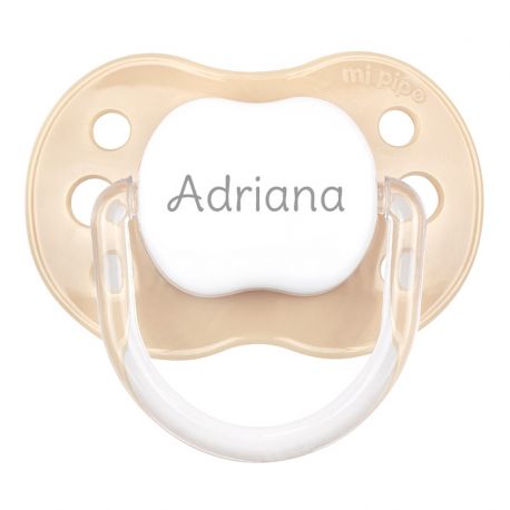 PTL Beige personalized New Classic pacifier