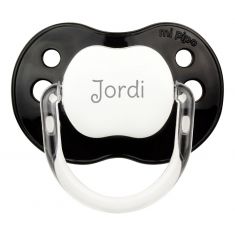 PTL Black personalized New Classic pacifier