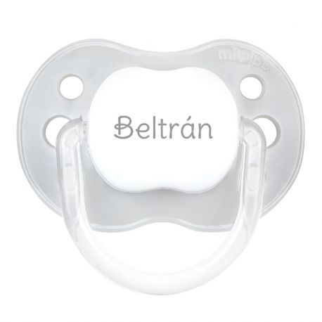 PTL Gray personalized New Classic pacifier