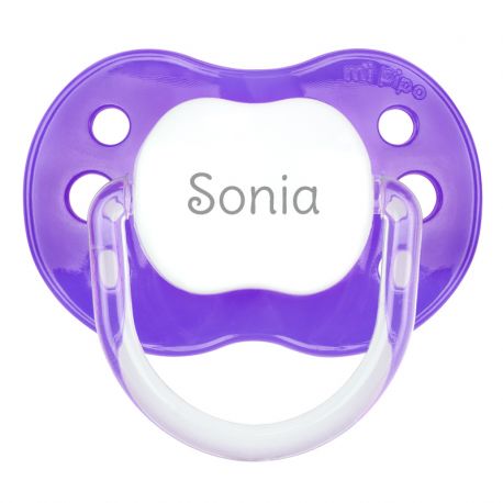 PTL Purple personalized New Classic pacifier