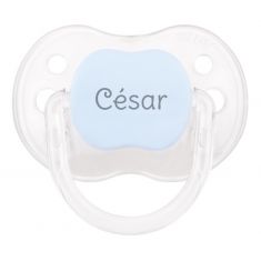 PTL Blue transparent personalized New Classic pacifier