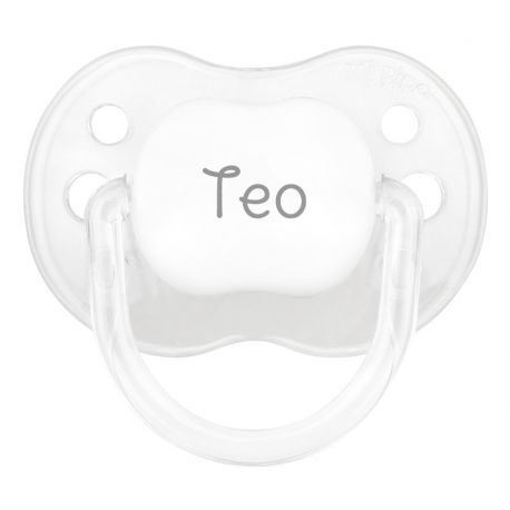 PTL White transparent personalized New Classic pacifier