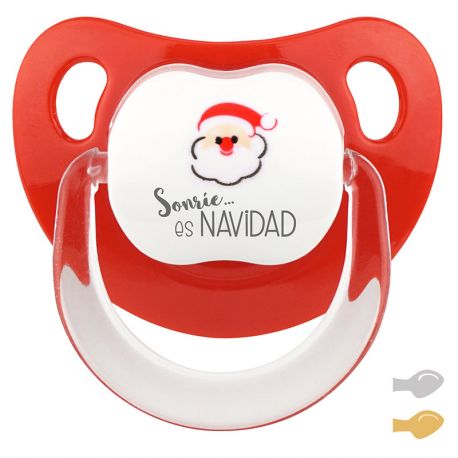 Chupete Baby Deco Papa Noel Sonríe es Navidad