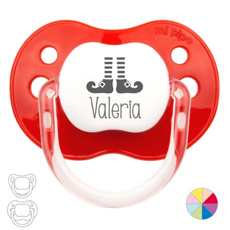Chupete Navideño Personalizado Nombre + Elfo