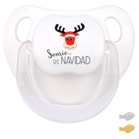 Chupete Baby Deco Rudolf Sonríe es Navidad