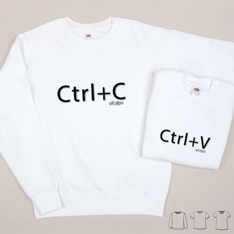 Pack 2 Prendas Camiseta o Sudadera CTRL+C / CTRL+V