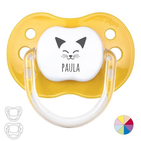 Chupete Personalizado Nombre + Gatito
