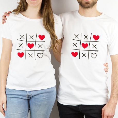 Pack 2 prendas Pareja divertidas Juego 3 en Línea corazones