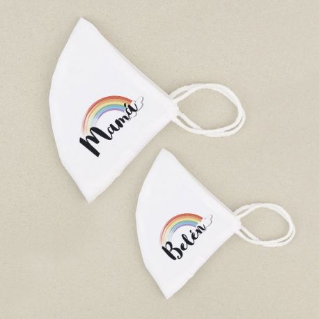 Pack 2 Mascarillas Higiénicas reutilizables Personalizadas Arcoiris