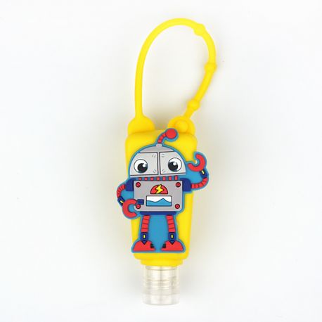 Botellita Gel Amarilla Robot Personalizada