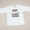 Camiseta o Sudadera Bebé y Niño/a Papi Yo soy tu Hija Rosa