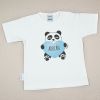 Camiseta o Sudadera Bebé y Niño/a Personalizada Panda Corazón Azul