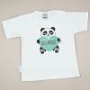 Camiseta o Sudadera Bebé y Niño/a  Personalizada Panda Corazón Menta