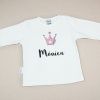 Camiseta o Sudadera Bebé y Niño/a Personalizada Corona Rosa