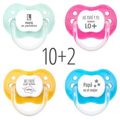 Baby Pacifier My Dad is Great Pink Pastel