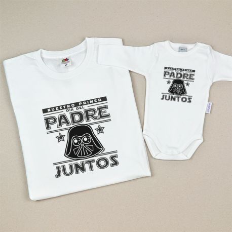 Pack 2 Prendas Nuestro primer día del Padre juntos máscaras