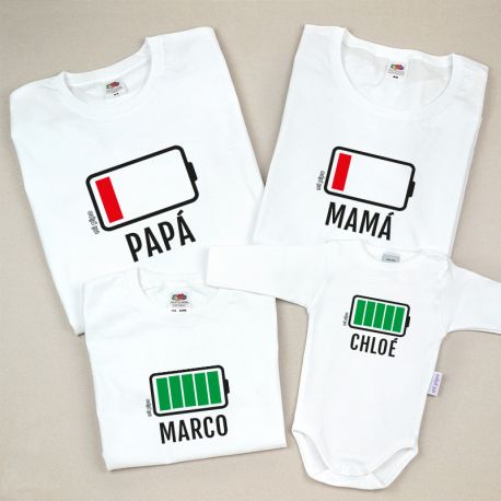 Pack 4 Prendas Personalizadas Batería Baja
