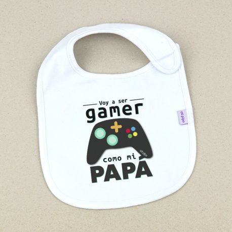 Babero Divertido Voy a ser gamer como mi Papá