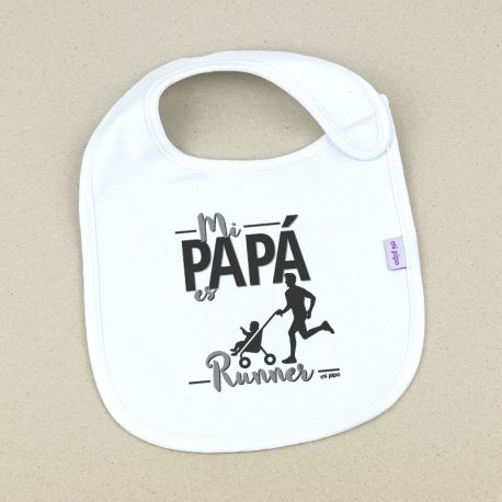 Babero Divertido Mi Papá es runner