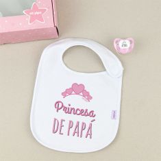 Cajita Babero + Chupete Princesa de Papá