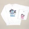 Pack 2 Prendas Camiseta o Sudadera Soy un Papá Motero/Soy Motera como mi Papá Azul y Rosa