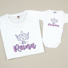 Pack 2 Prendas Mamá La Reina / La Princesa Corona