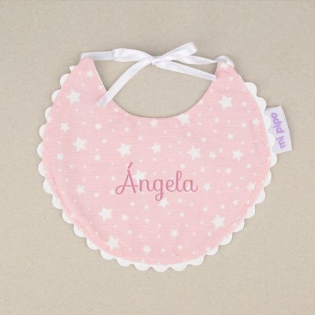 Bib Piqué Birth Pink Personalized