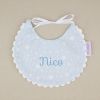 Bib Piqué Birth Blue Personalized