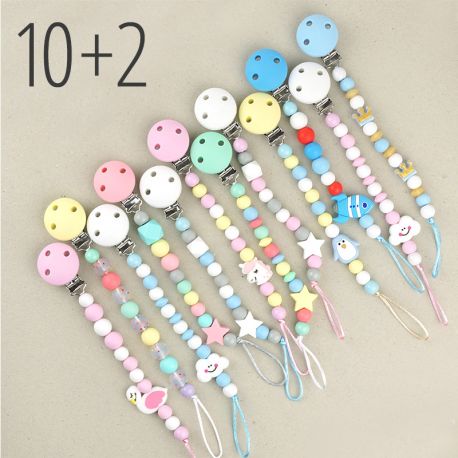 PROMO Cadenitas silicona variadas, compra 10 y te regalamos 2