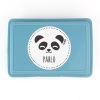 Cajita Porta Alimentos Panda Azul personalizada