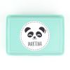 Cajita Porta Alimentos Panda Menta personalizada