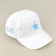 Gorra Junior Estrella Azul Blanca personalizada