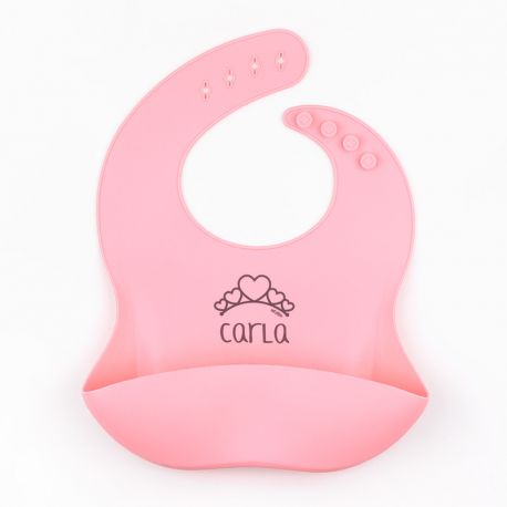 Blue rubber personalized Bib