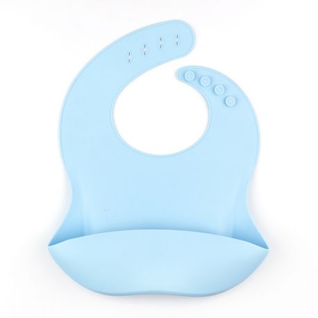 Babero Silicona Celeste sin personalizar 