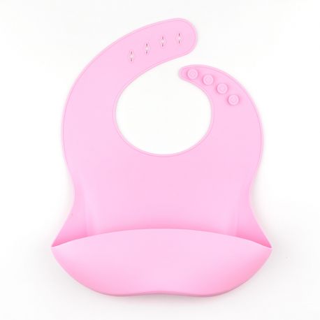 Babero Silicona Rosa sin personalizar 
