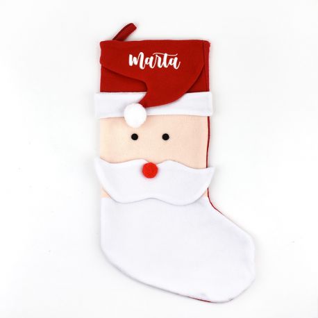Calcetín Premium Navidad Papá Noel personalizado