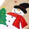 Calcetín Premium Yute Navidad Muñeco Nieve personalizado