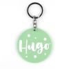 Keychain Simple Shape Star Blue Personalized 