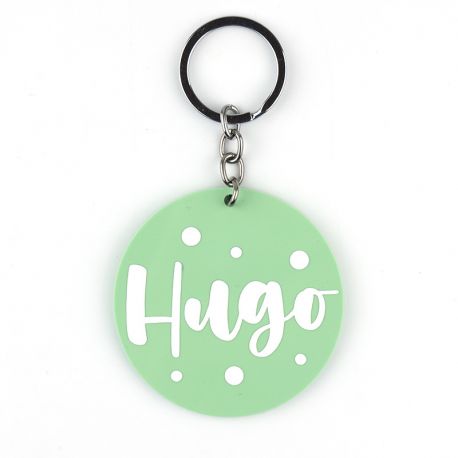 Llavero Metacrilato Redondo Menta Personalizado