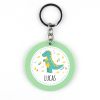 Llavero Metacrilato Redondo Dinosaurio Menta Personalizado