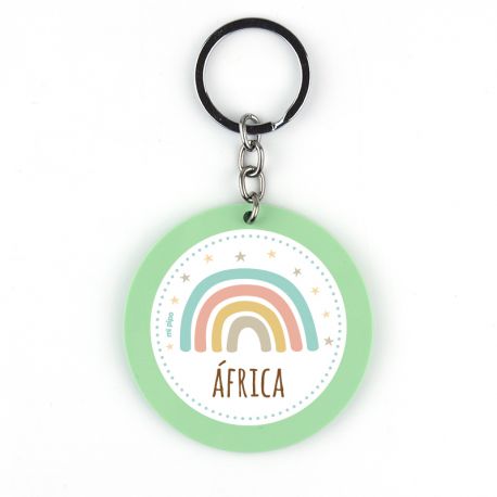 Keychain Simple Shape Star Blue Personalized 