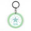 Llavero Metacrilato Redondo Estrella Menta Personalizado